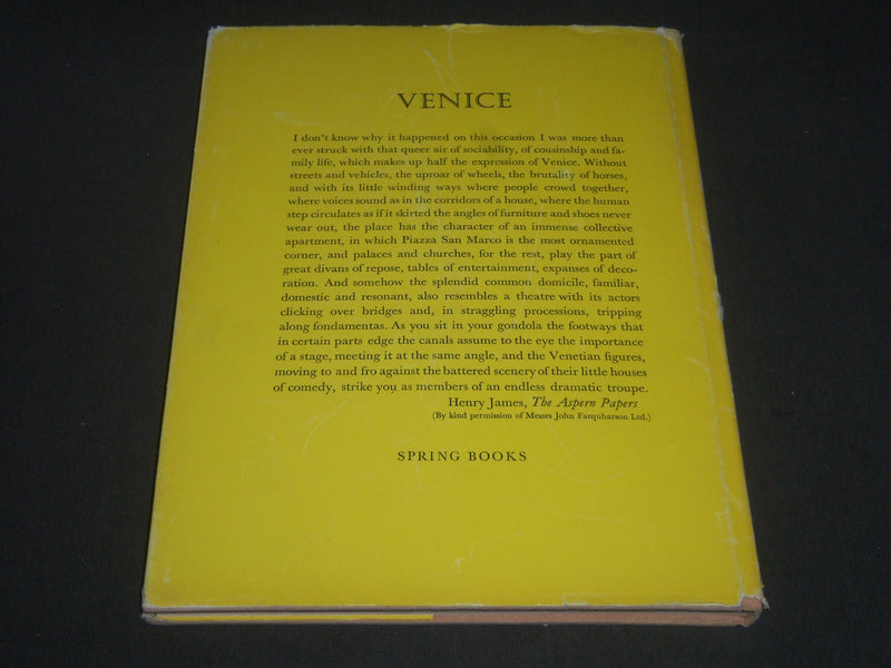 1961 VENICE BY LAZZARO DONATI & GIULIO GUAZZONI HARDCOVER BOOK - KD 4082