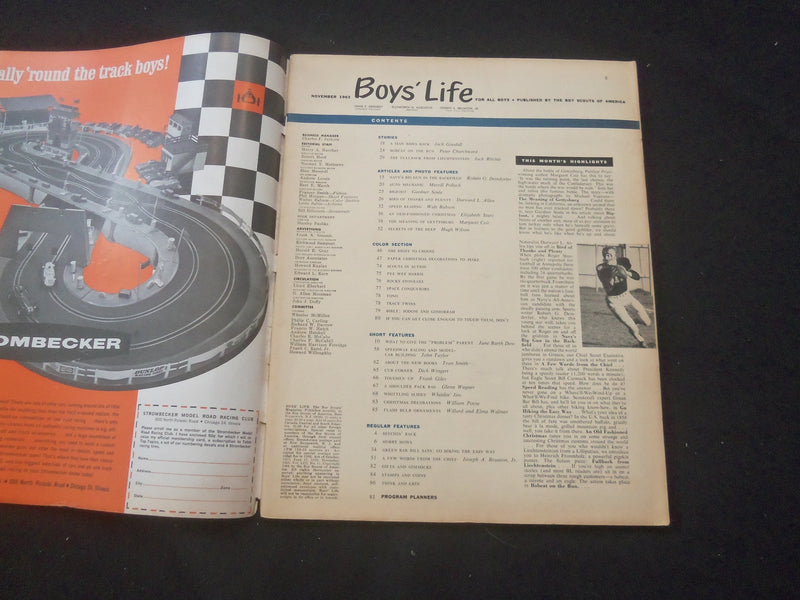 1963 NOVEMBER BOYS' LIFE MAGAZINE - ROGER STAUBACH COVER & ARTICLE - ST 3770E