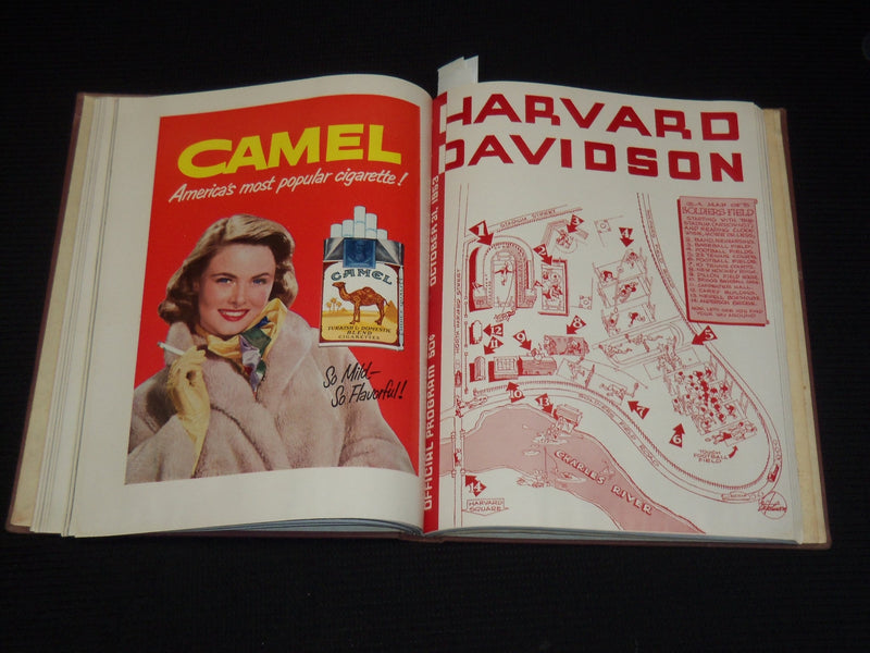 1953-1954 HARVARD A. A. NEWS BOUND VOLUME - 8 FOOTBALL PROGRAMS - KD 6359A