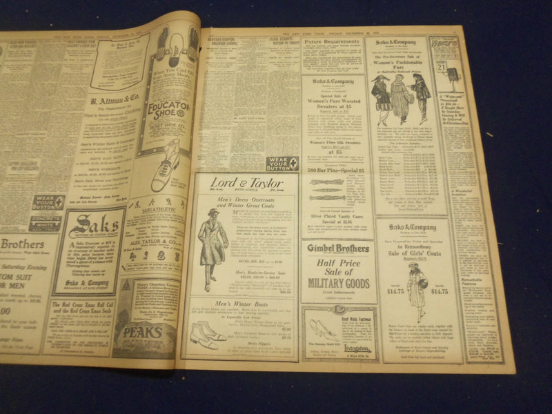 1918 DECEMBER 20 NEW YORK TIMES - WILSON CONFERS WITH KING OF ITALY - NT 9181