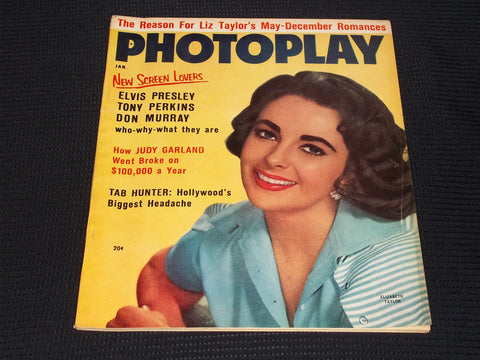 1957 JANUARY PHOTOPLAY MAGAZINE - LIZ TAYLOR FRONT COVER - E 16693