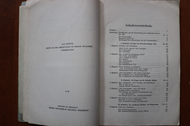 1939 DIE GESCHICHTE DES KINZIGTALER BY WILHELM SANDFUCHS - SOFTCOVER - K 3243