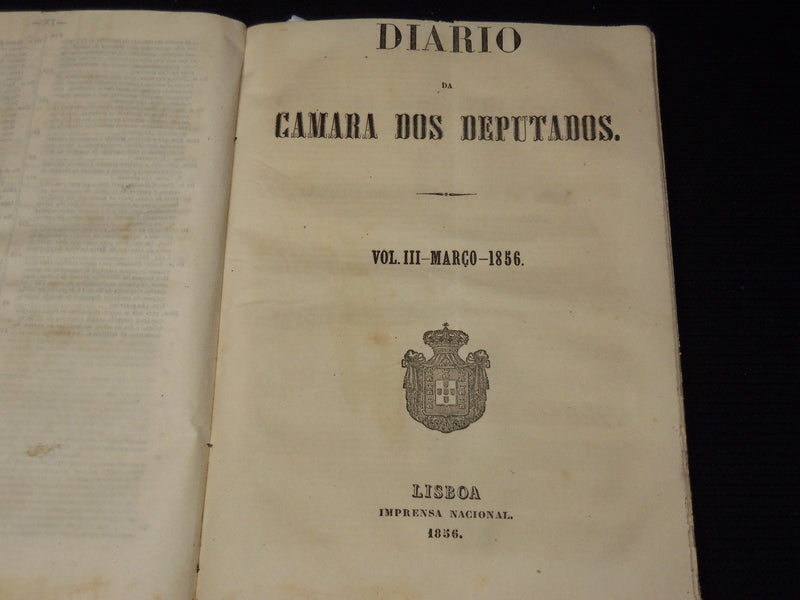1856 JAN-JUL DIARIO DA CAMARA DOS DEPUTADOS VOLUMES LOT OF 3 - LISBOA - KD 2016K