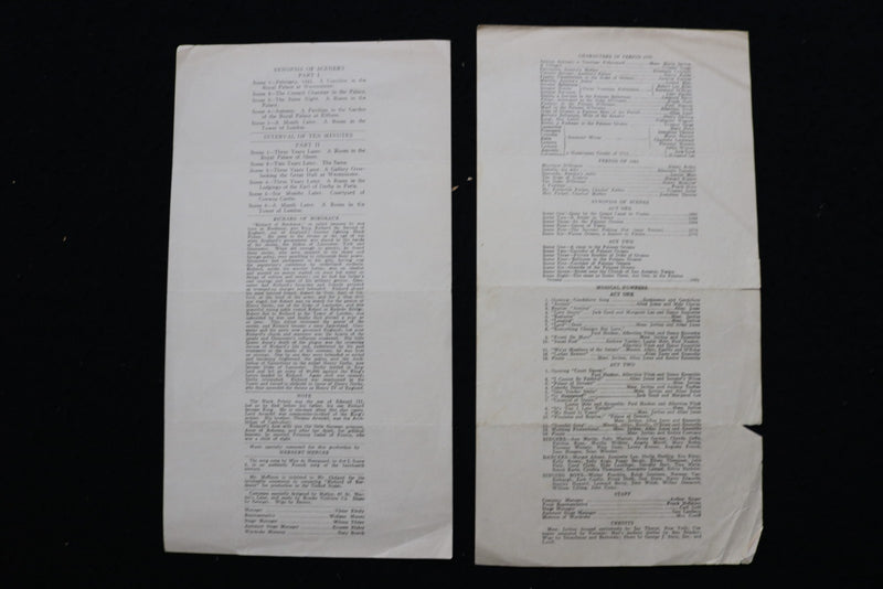 1934 NATIONAL THEATRE PROGRAMS - LOT OF 14 - K 2831