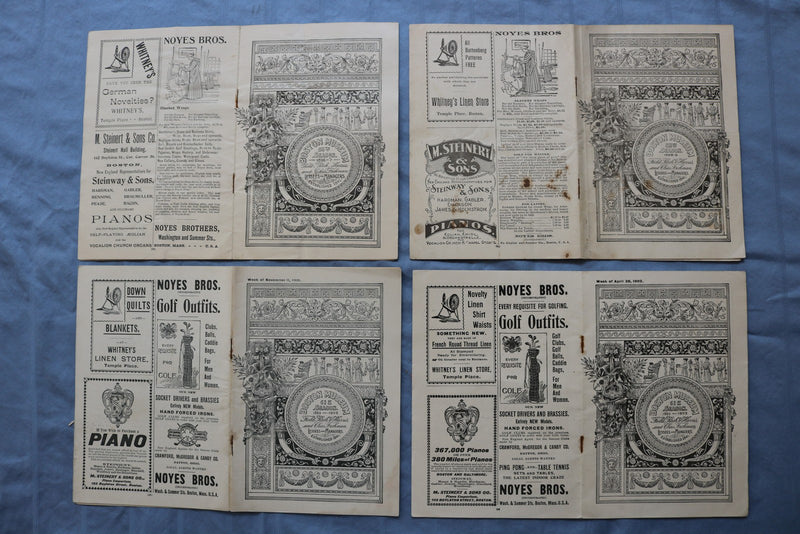 1896-1902 BOSTON MUSEUM THEATRE PROGRAM - LOT OF 4 - K 2741