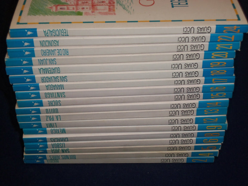 1980'S-1990'S GUIAS TURISTICAS UCCI LOT OF 18 SPANISH GUIDES - PHOTOS - KD 1508