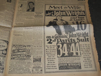 1928 FEBRUARY 16 LOS ANGELES EVENING EXPRESS NEWSPAPER EDDIE FOY DEAD - NP 748