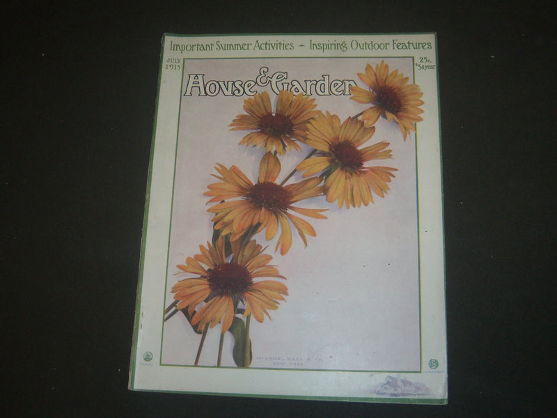 1913 JULY THE HOUSE & GARDEN MAGAZINE - GREAT PHOTOS & ADS - ST 643