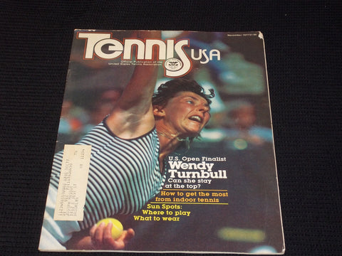 1977 NOVEMBER TENNIS USA MAGAZINE - WENDY TURNBULL FRONT COVER - E 2360