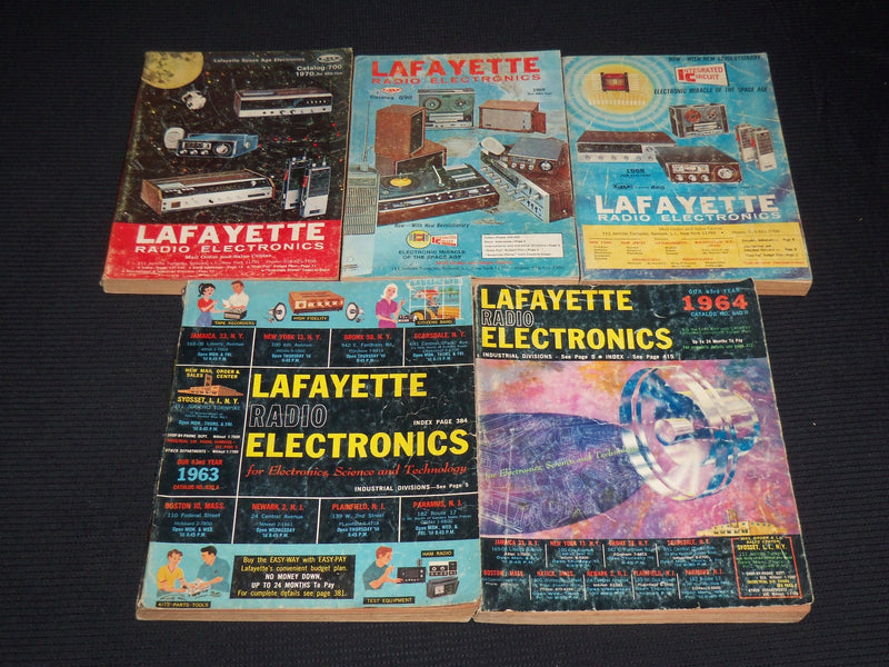 1963-1970 LAFAYETTE RADIO ELECTRONICS CATALOG LOT OF 5 ISSUES - O 1794