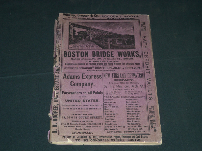 1891 AUGUST ABC THE PATHFINDER RAILWAY GUIDE - J 4297