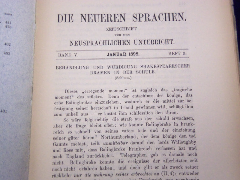 1896-1901 DIE NEUEREN SPRACHEN GERMAN PERIODICAL LOT OF 30 - O 2852