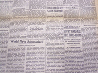 1946 AUGUST 13 NEW YORK TIMES - TRUMAN TO GET PLAN ON PALESTINE - NT 3458