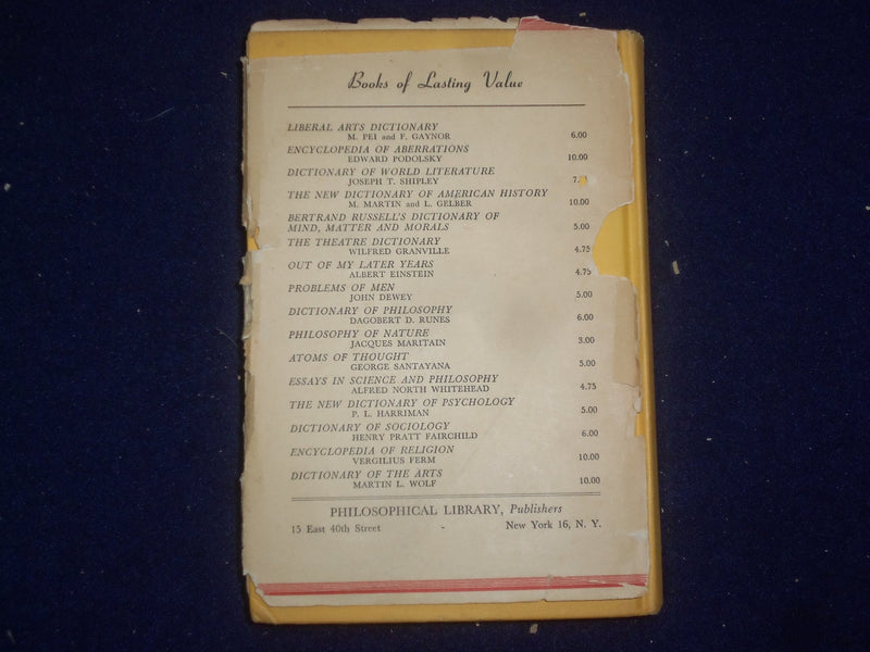 1950 OUT OF MY LATER YEARS HARDCOVER BOOK BY ALBERT EINSTEIN - KD 9115