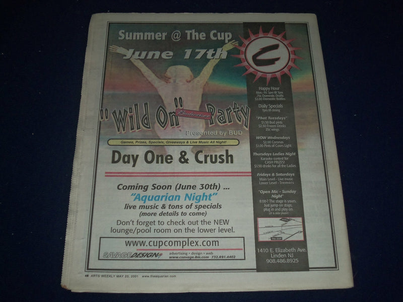 2001 MAY 23-30 AQUARIAN WEEKLY NEWSPAPER - STATIC-X COVER - J 1175