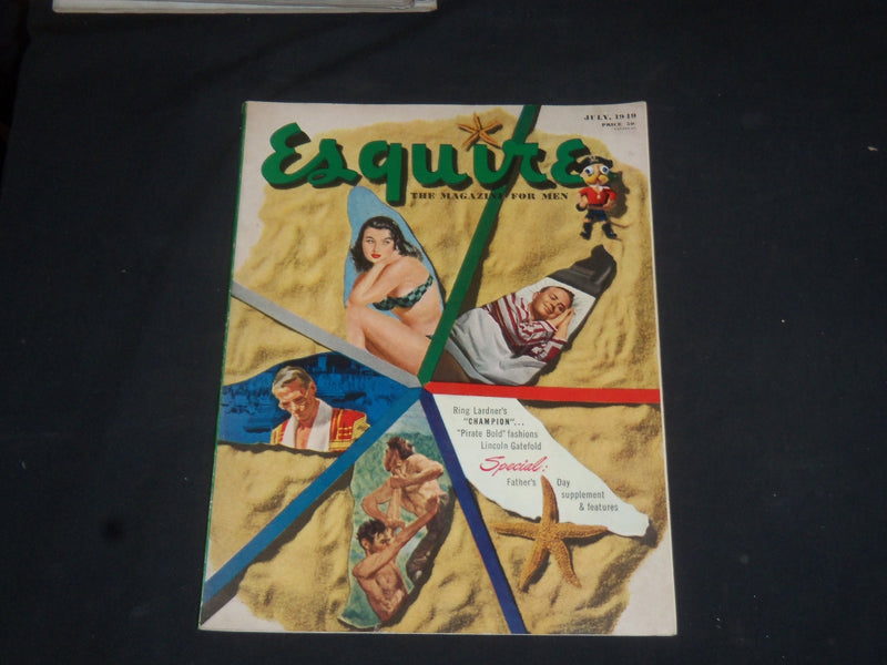 1949 JULY ESQUIRE MAGAZINE - NICE COVER, ILLUSTRATIONS, STORIES - SP 8009