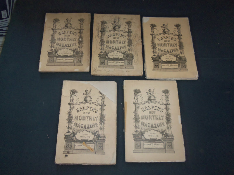 1882 HARPER'S MONTHLY MAGAZINE-LOT OF 14 ISSUES-NICE ILLUSTRATIONS & ADS-WR 466L