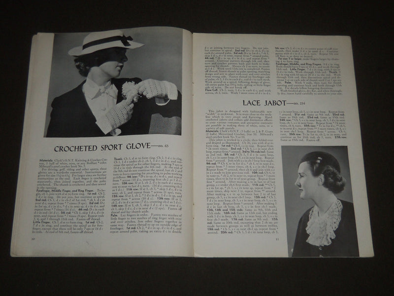 1935 PARIS SPONSORS CROCHET BOOK NO. 6 - NICE PHOTOS - J 2306