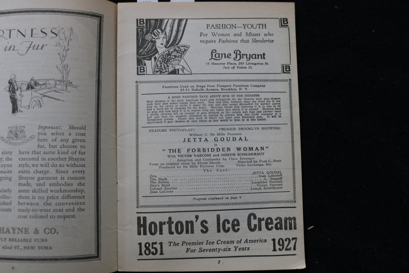 1927 NOVEMBER THE NEW E. F. ALBEE THEATRE PROGRAM - WILLIAM BOYD - K 1809
