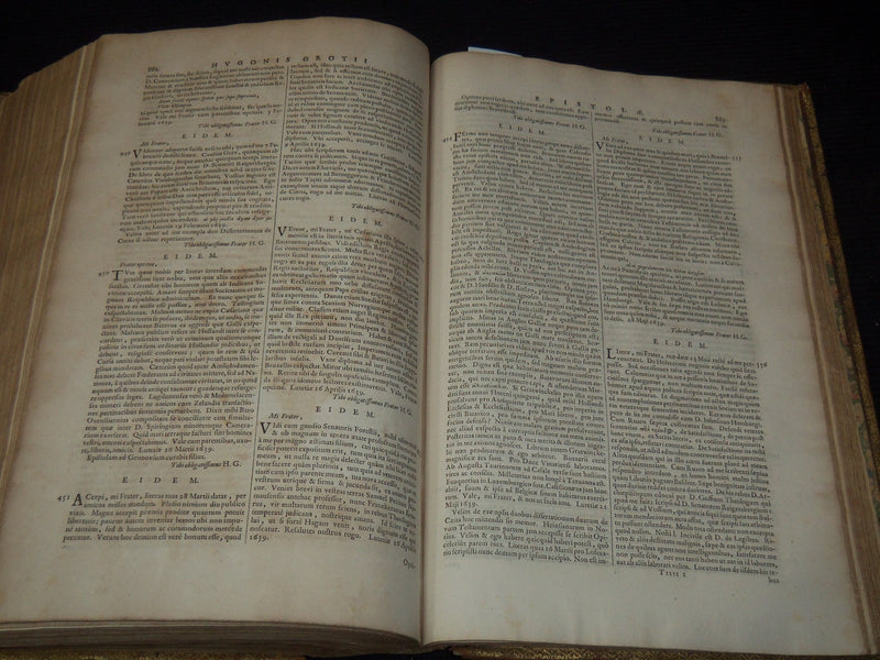 1687 EPISTOLAE HUGONIS GROTII LATIN VOLUME - HUGO GROTIUS - Z 245