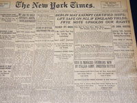 1915 JUNE 29 NEW YORK TIMES - BERLIN MAY EXEMPT CERTIFIED SHIPS - NT 7705