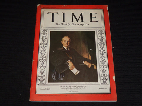 1936 JUNE 15 TIME MAGAZINE - JAMES R. ANGELL - T 520