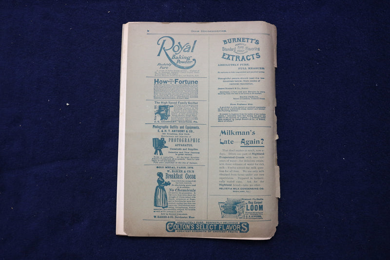 1892 NOVEMBER GOOD HOUSEKEEPING MAGAZINE - ILLUSTRATED COVER & STORIES - E 11740