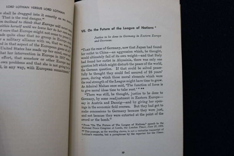 1940 LORD LOTHIA VS. LORD LOTHIAN SOFTCOVER BOOK - K 1564