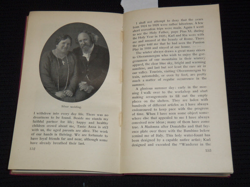 1930 REMINISCENCES HARDCOVER BOOK SIGNED BY ANTON LANG - KD 4583M