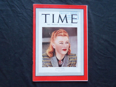 1939 APRIL 10 TIME MAGAZINE - GINGER ROGERS - T 655