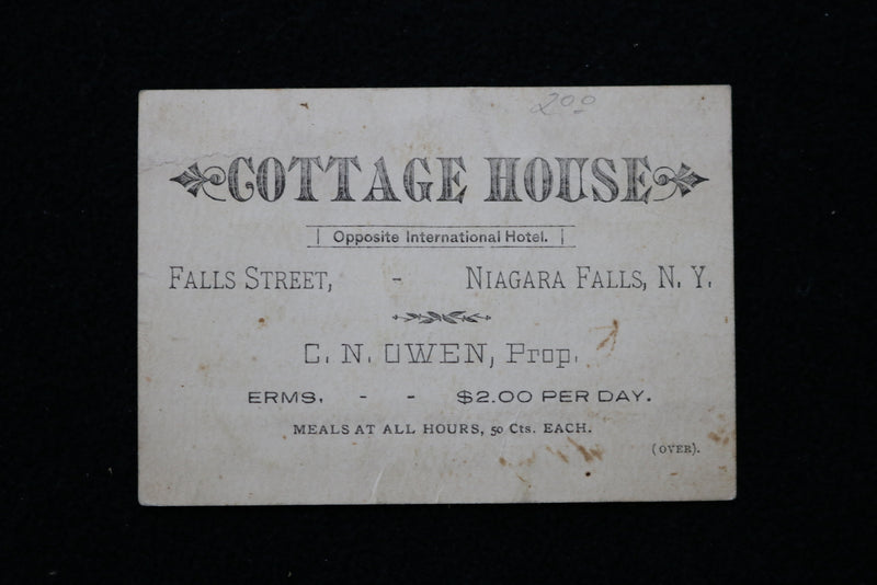 1800'S COTTAGE HOUSE - PARK LUNCH HOUSE - NIAGRA FALLS - CARD - K 2223