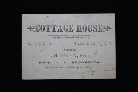 1800'S COTTAGE HOUSE - PARK LUNCH HOUSE - NIAGRA FALLS - CARD - K 2223