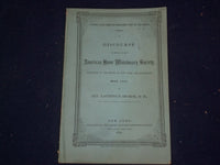1853 AMERICAN HOME MISSIONARY SOCIETY DISCOURSE BY REV. LAURENS HICKOK - J 4754
