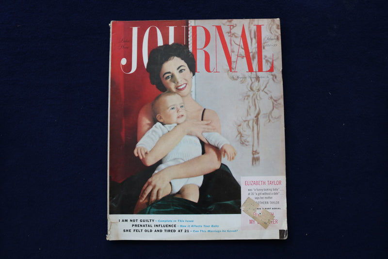 1954 FEBRUARY LADIES' HOME JOURNAL MAGAZINE - ELIZABETH TAYLOR COVER - E 23394
