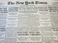 1930 JULY 29 NEW YORK TIMES - R-100 STARTS TRANSATLANTIC FLIGHT - NT 5710