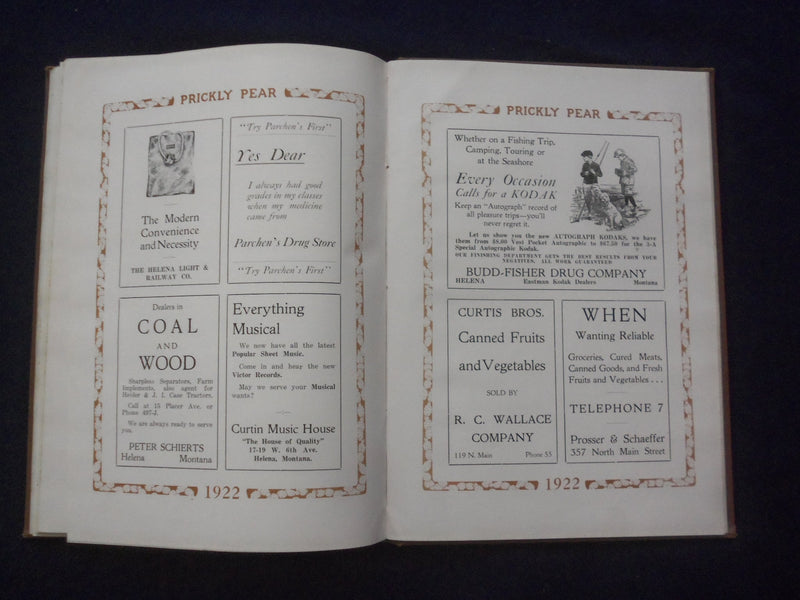 1922 THE PRICKLY PEAR INTERMOUNTAIN UNION COLLEGE YEARBOOK -HELENA, MT - YB 3113