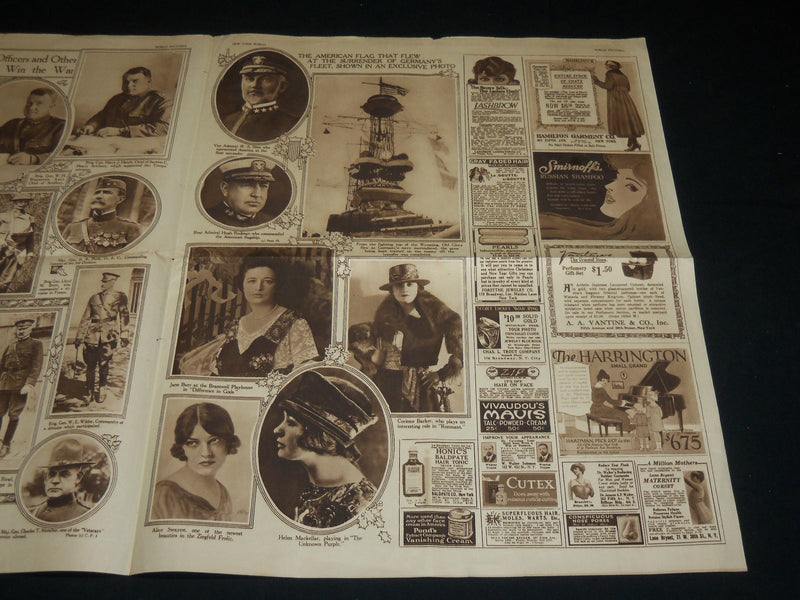 1918 DEC 22 NEW YORK WORLD PICTURES GRAVURE SECTION - AMERICAN GENERALS- NP 5421