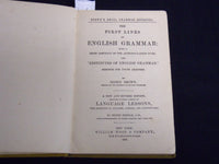 1888 FIRST LINES OF ENGLISH GRAMMAR BOOK BY GOOLD BROWN - KD 4814I
