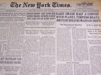 1940 JULY 27 NEW YORK TIMES - NAZIS SMASH A CONVOY WITH PLANES - NT 2567