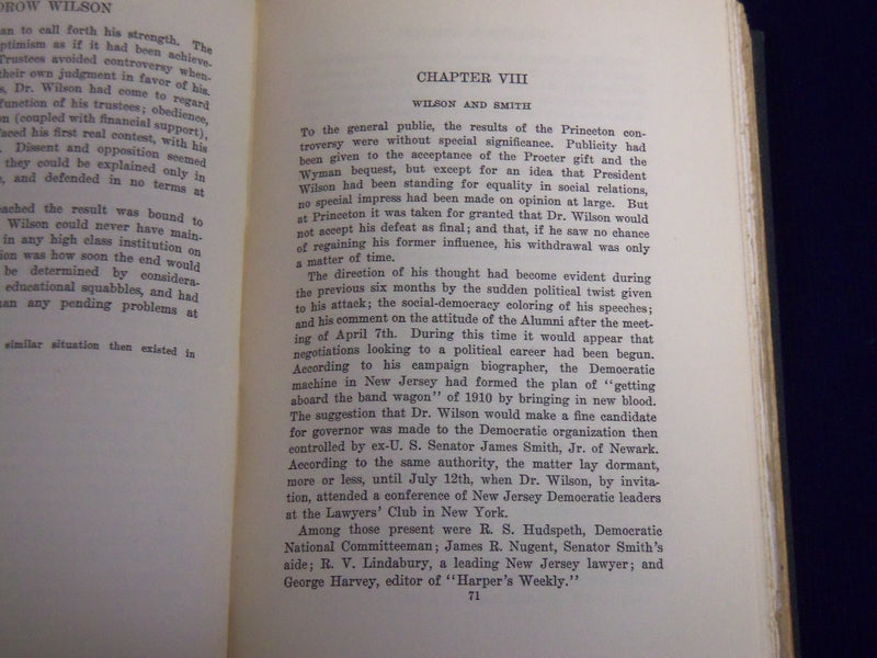 1924 WOODROW WILSON A CHARACTER STUDY BOOK BY ROBERT EDWARDS ANNIN - KD 703L