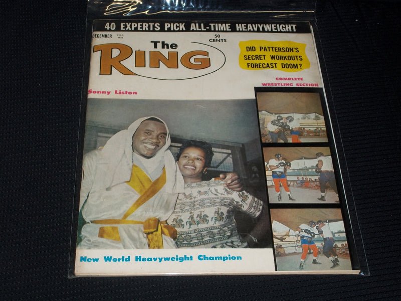 1962 DECEMBER THE RING MAGAZINE - SONNY LISTON BOXING COVER - E 3405