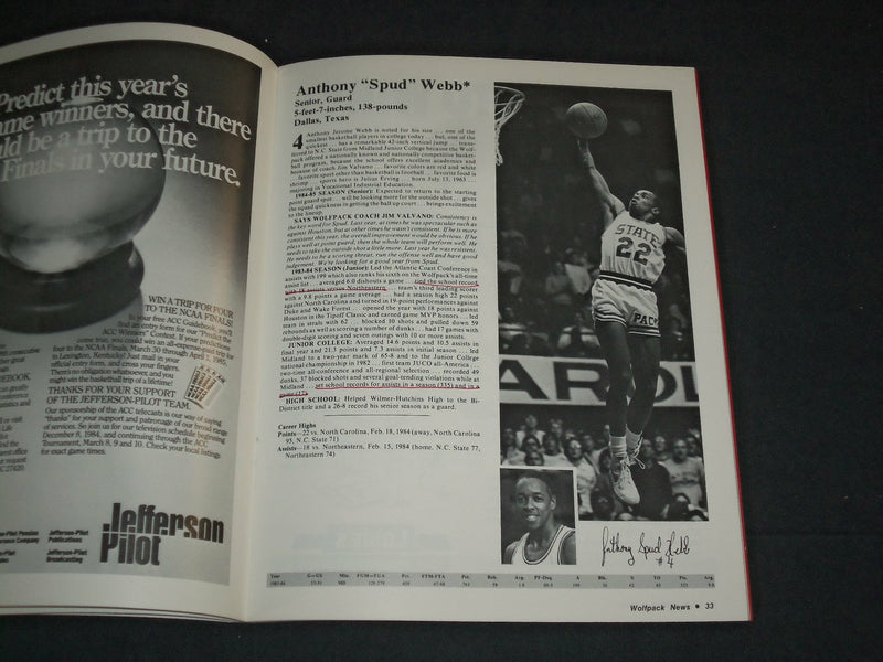 1984-1985 DECEMBER NORTH CAROLINA STATE UNIVERSITY WOLFPACK NEWS - J 3873