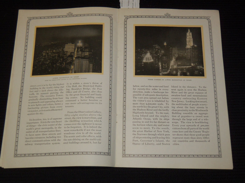 1925THE CATHEDRAL OF COMMERCE BOOK - WOOLWORTH BUILDING, NEW YORK - J 7936