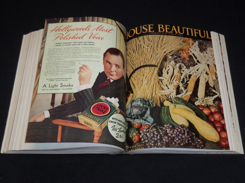 1937 JULY-DECEMBER HOUSE BEAUTIFUL MAGAZINE BOUND VOLUME - NICE COVERS- KD 4727F