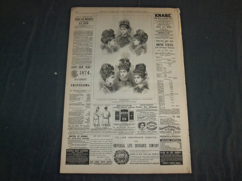 1874 JANUARY 4 THE DAILY GRAPHIC NEWSPAPER- FIGHTING EDITOR OF THE WEST- NT 7640