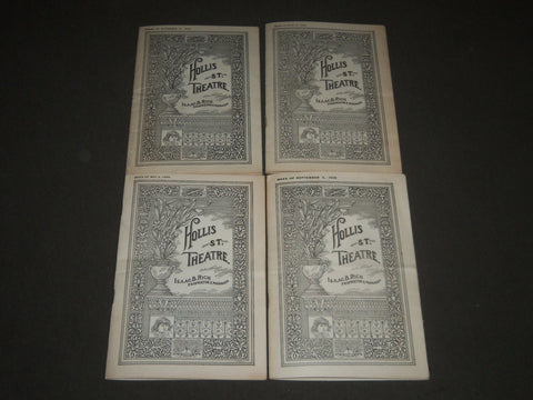 1903-1906 HOLLIS ST. THEATRE PROGRAMS LOT OF 4 ISSUES - J 2447