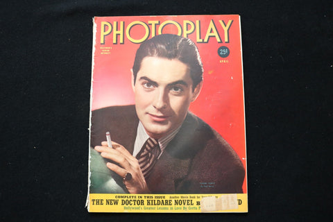 1940 APRIL PHOTOPLAY MAGAZINE - TYRONE POWER COVER - E 25383