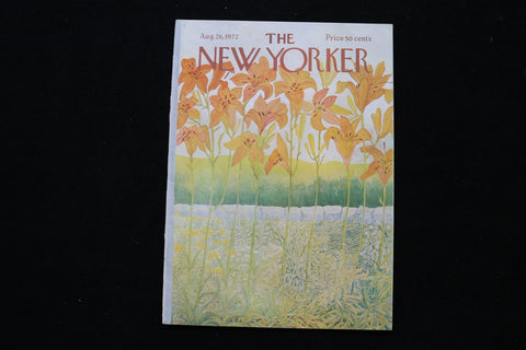 1972 AUGUST 26 NEW YORKER MAGAZINE - GREAT ILLUSTRATED COVER - NY 2866