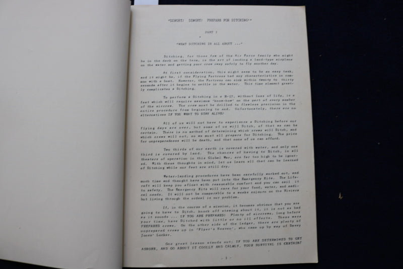 1944 DINGHY DINGHY.... PREPARE FOR DITCHING SOFTCOVER BY DONALD L. ARLEN - K 663
