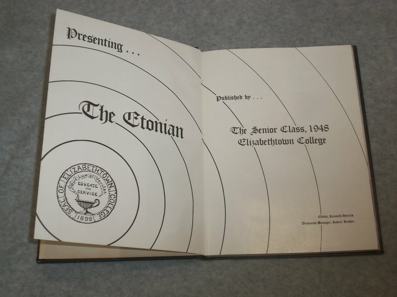 1948 ETONIAN ELIZABETHTOWN COLLEGE YEARBOOK- ELIZABETHTOWN, PENNSYLVANIA-YB 2026